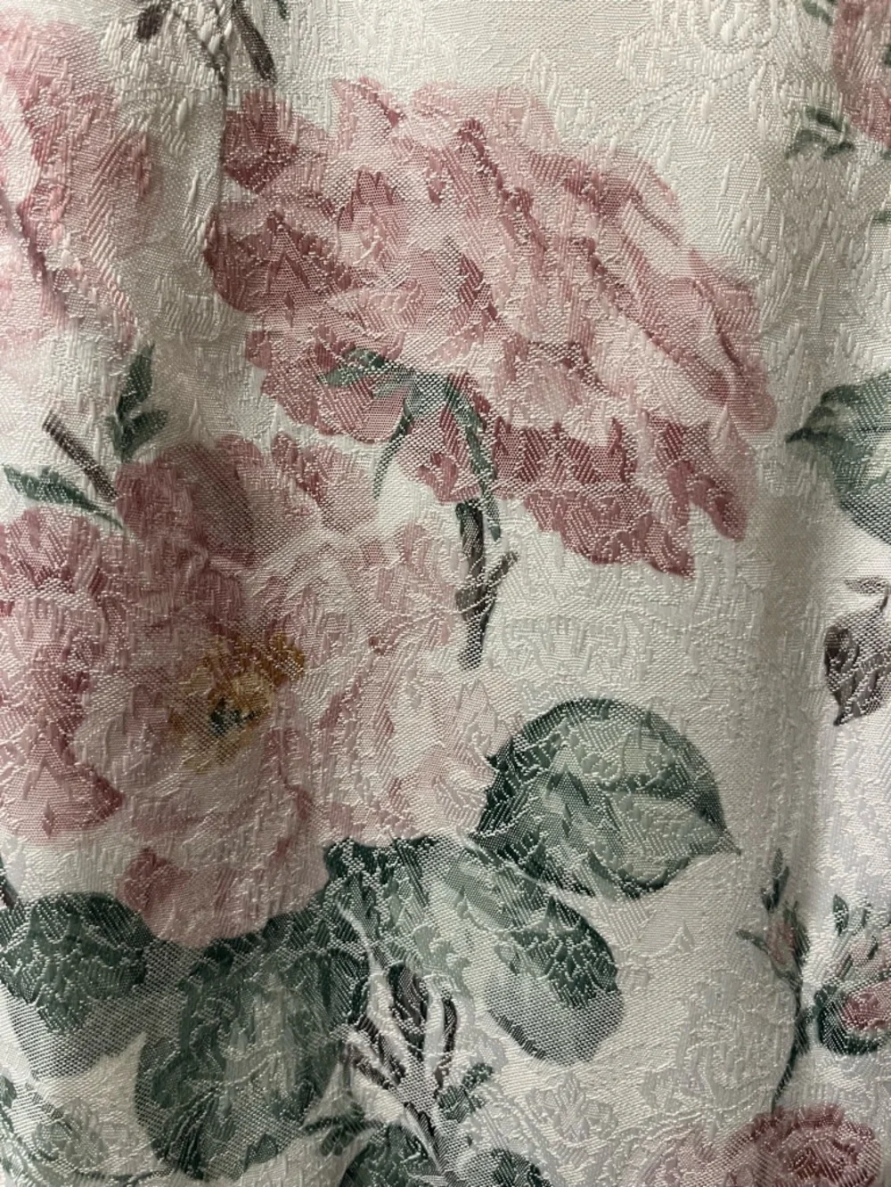 Jessica McClintock Floral Print Ivory Lined Pencil Skirt - Women's Size 14 VTG‎